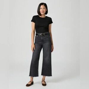 Paige Anessa Wide Leg Jean, Size 28, Black - Excellent Condition